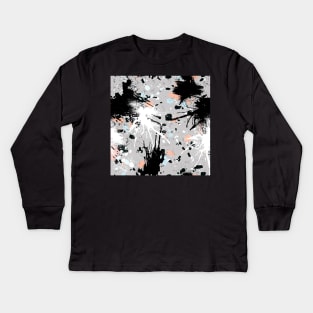 Abstract Splatter Artwork Kids Long Sleeve T-Shirt